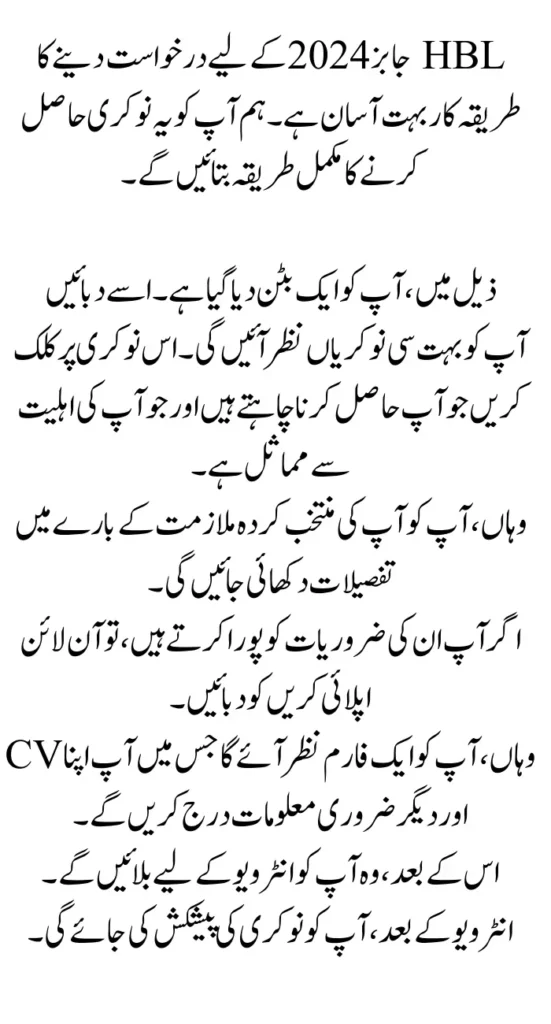 HBL Jobs 2024 Online Apply - New Jobs