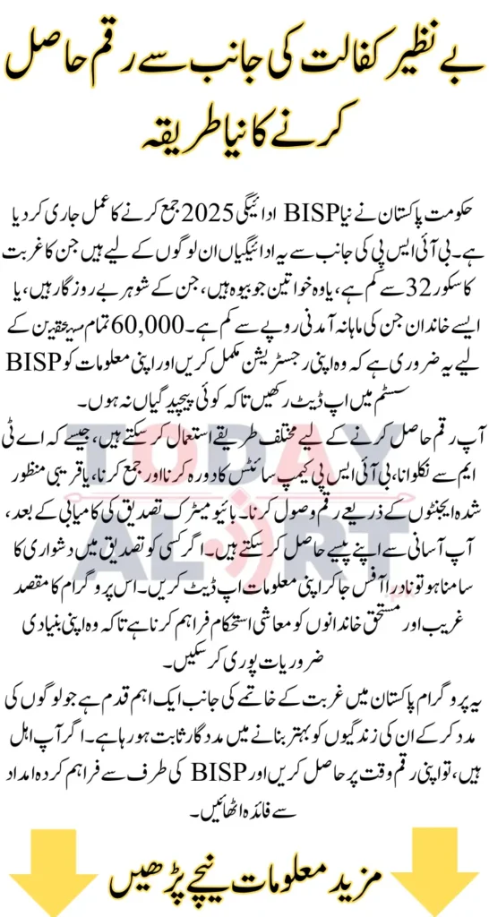BISP Payment 2025 Collection Process - Latest 13500 Payment Receiving Process