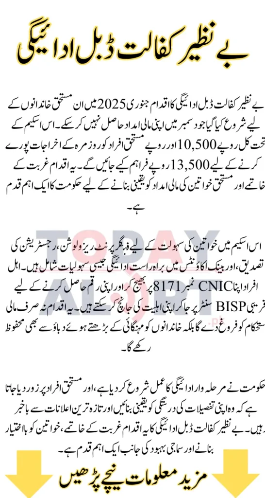 Benazir Kafalaat Double Payment of 10500+13500 For December Payment Not Received Beneficiaries