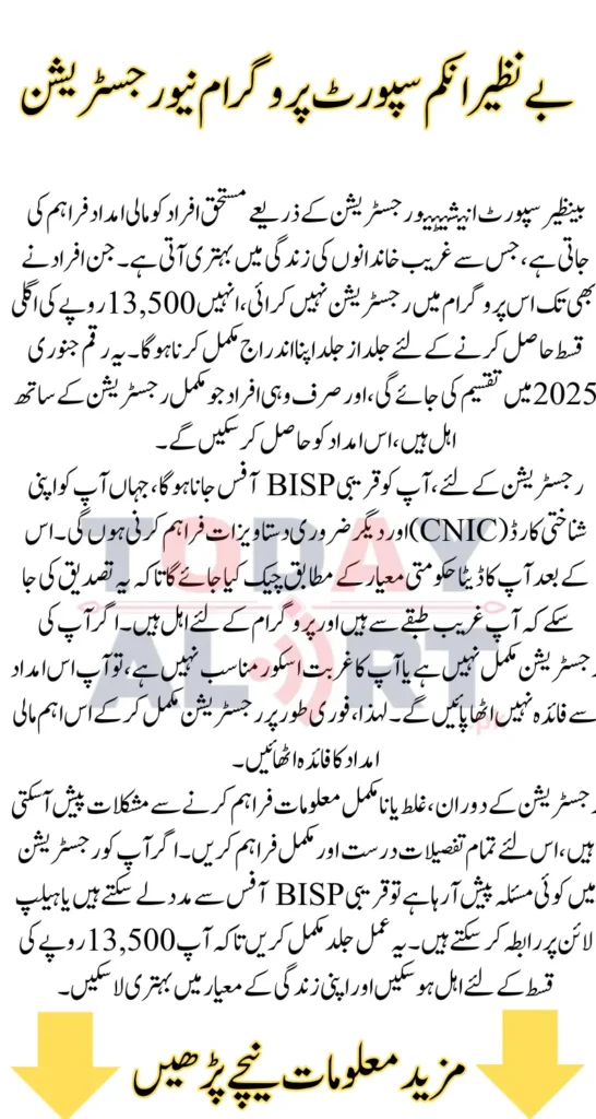 Complete Your Benazir Support Initiative Registration to Secure the 13500 Payment in January 2025