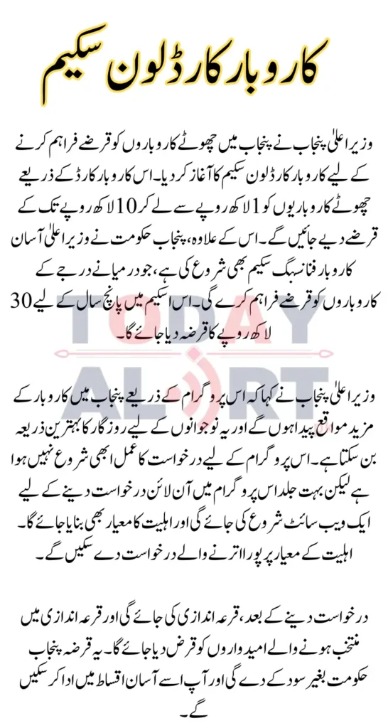Punjab Government Announce Karobar Card Loan Scheme - Know Complete Details