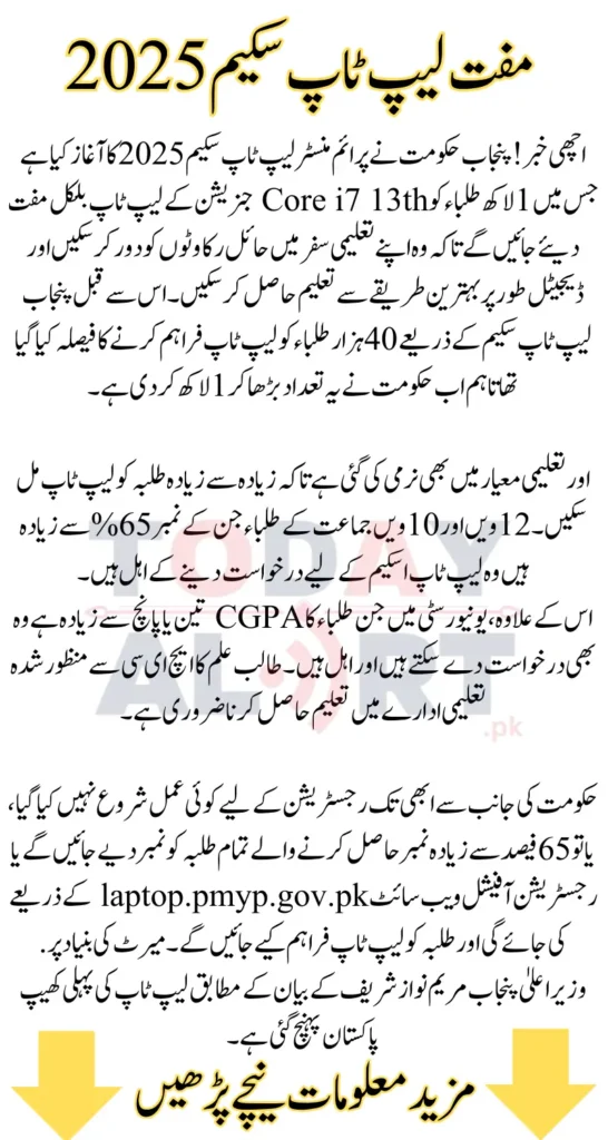 Prime Minister Laptop Scheme 2025 Online Registration Process and Educational Requirements