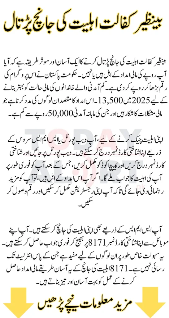 BISP 8171 Eligibility Check Online By CNIC For Latest Payment 13500