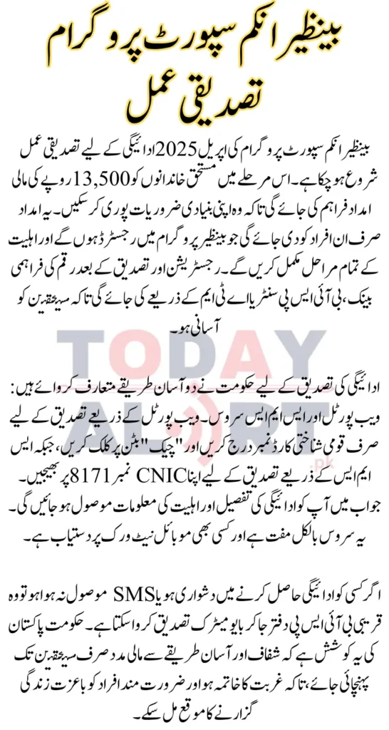 Benazir 8171 Payment Verification April 2025 - Latest Update