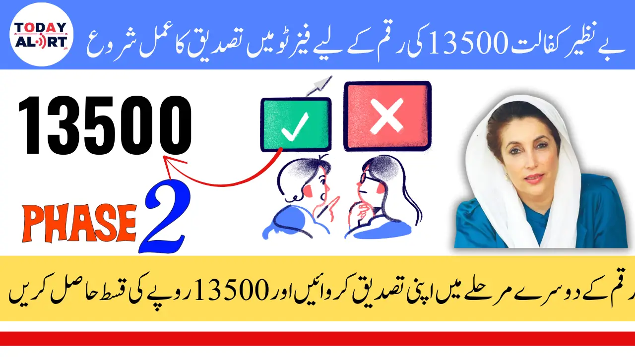 Benazir Kafalat 13500 Payment Phase 2 Verification and Payment Process